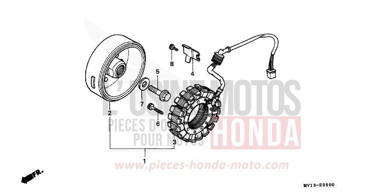 GENERATOR von Africa Twin 750 SCHWARZ (NH1A) von 1990